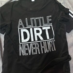Black Kids Shirt with White Print